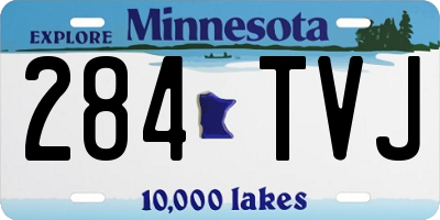 MN license plate 284TVJ