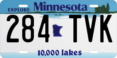 MN license plate 284TVK