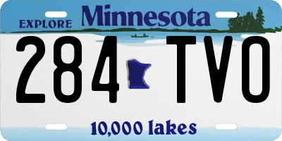 MN license plate 284TVO
