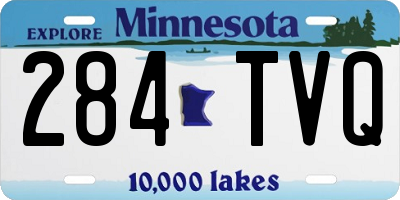 MN license plate 284TVQ