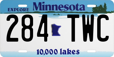 MN license plate 284TWC