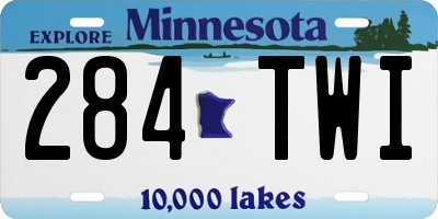 MN license plate 284TWI