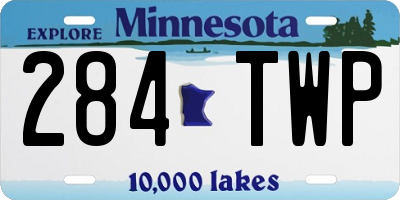 MN license plate 284TWP