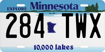 MN license plate 284TWX