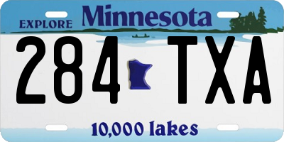 MN license plate 284TXA