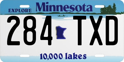 MN license plate 284TXD