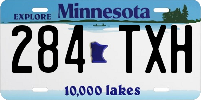 MN license plate 284TXH