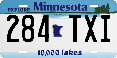 MN license plate 284TXI