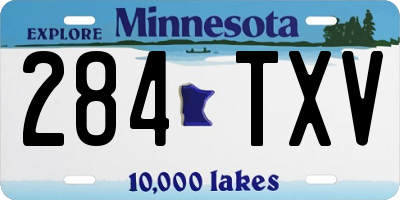 MN license plate 284TXV