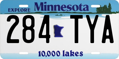 MN license plate 284TYA