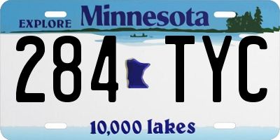 MN license plate 284TYC