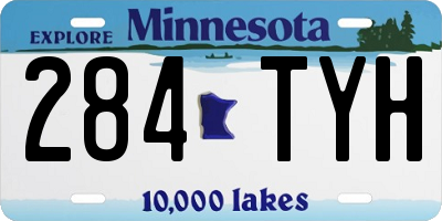 MN license plate 284TYH