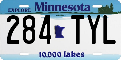 MN license plate 284TYL