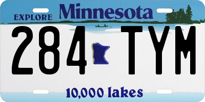 MN license plate 284TYM