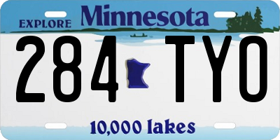 MN license plate 284TYO