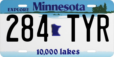 MN license plate 284TYR