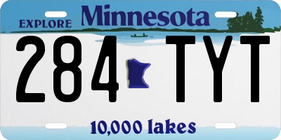 MN license plate 284TYT