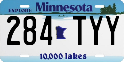 MN license plate 284TYY