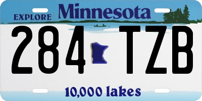 MN license plate 284TZB