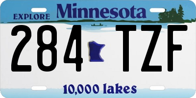 MN license plate 284TZF