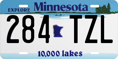 MN license plate 284TZL