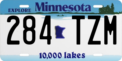 MN license plate 284TZM