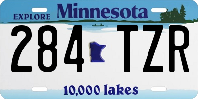 MN license plate 284TZR