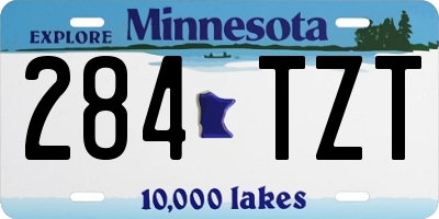 MN license plate 284TZT