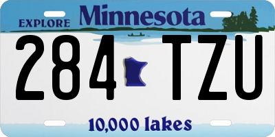 MN license plate 284TZU