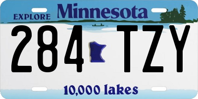 MN license plate 284TZY