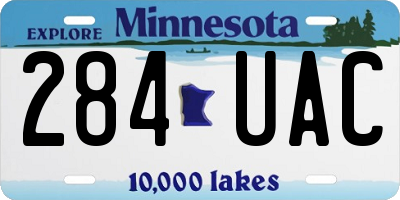 MN license plate 284UAC