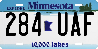 MN license plate 284UAF