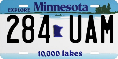 MN license plate 284UAM