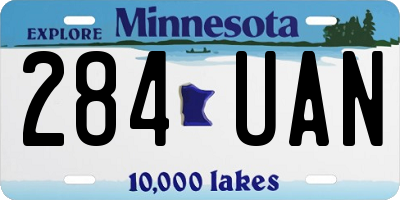 MN license plate 284UAN