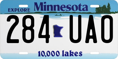 MN license plate 284UAO