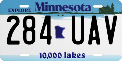 MN license plate 284UAV
