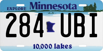 MN license plate 284UBI