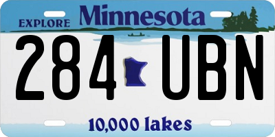 MN license plate 284UBN