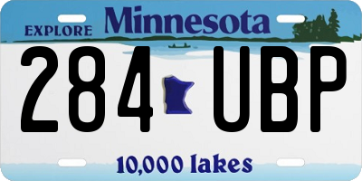 MN license plate 284UBP