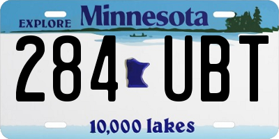 MN license plate 284UBT