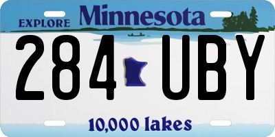 MN license plate 284UBY