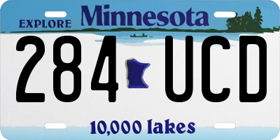 MN license plate 284UCD