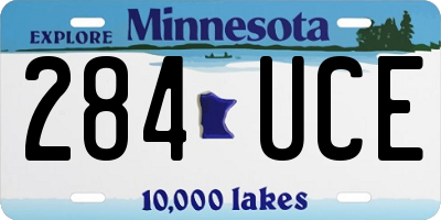 MN license plate 284UCE