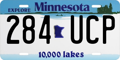 MN license plate 284UCP