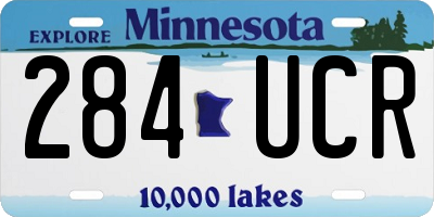 MN license plate 284UCR