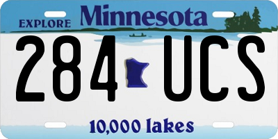 MN license plate 284UCS