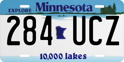 MN license plate 284UCZ