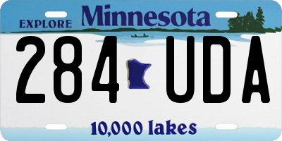 MN license plate 284UDA