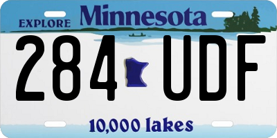MN license plate 284UDF