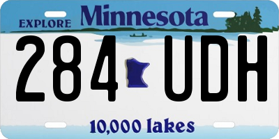 MN license plate 284UDH